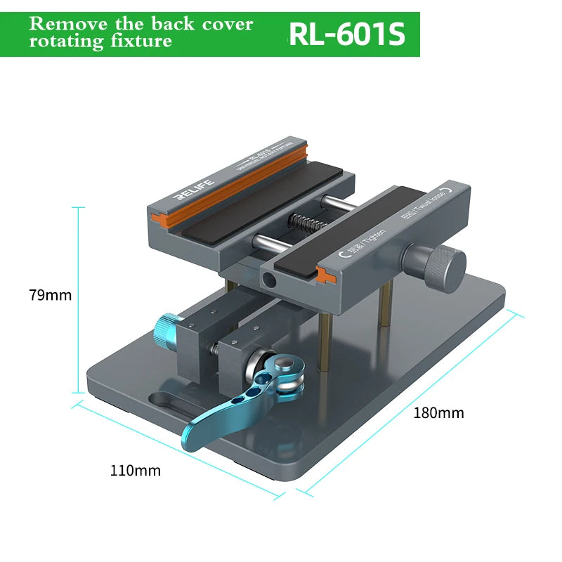 RL-601S Mobile Phone Fixing Fixture 360 Degree Rotating Clamping Tool for Removing Back Glass Door and Glue Removal