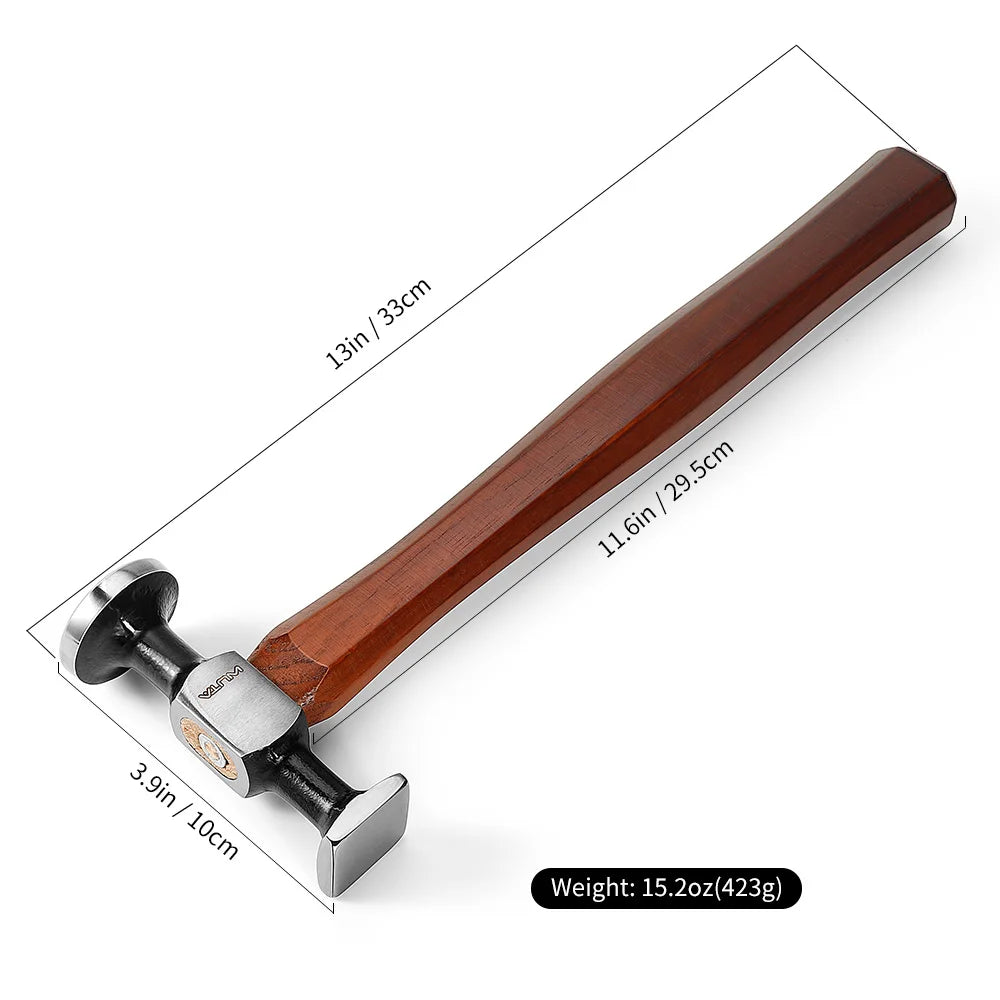 WUTA Leather Mallet Hammer Carbon Steel Double Head Professional Chasing Hammer for Leather Craft