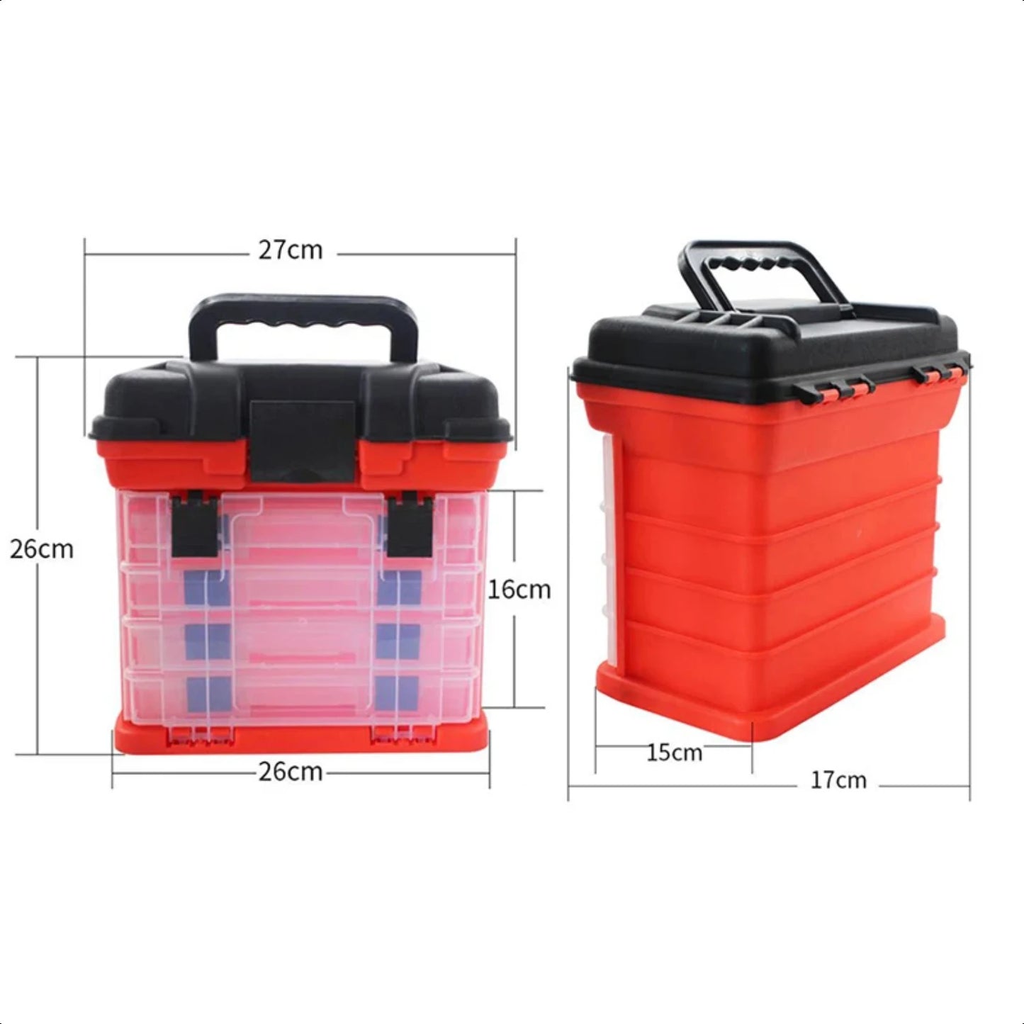 5 Layer PP ABS Big Fishing Tackle Box High Quality Plastic Handle Fishing Box