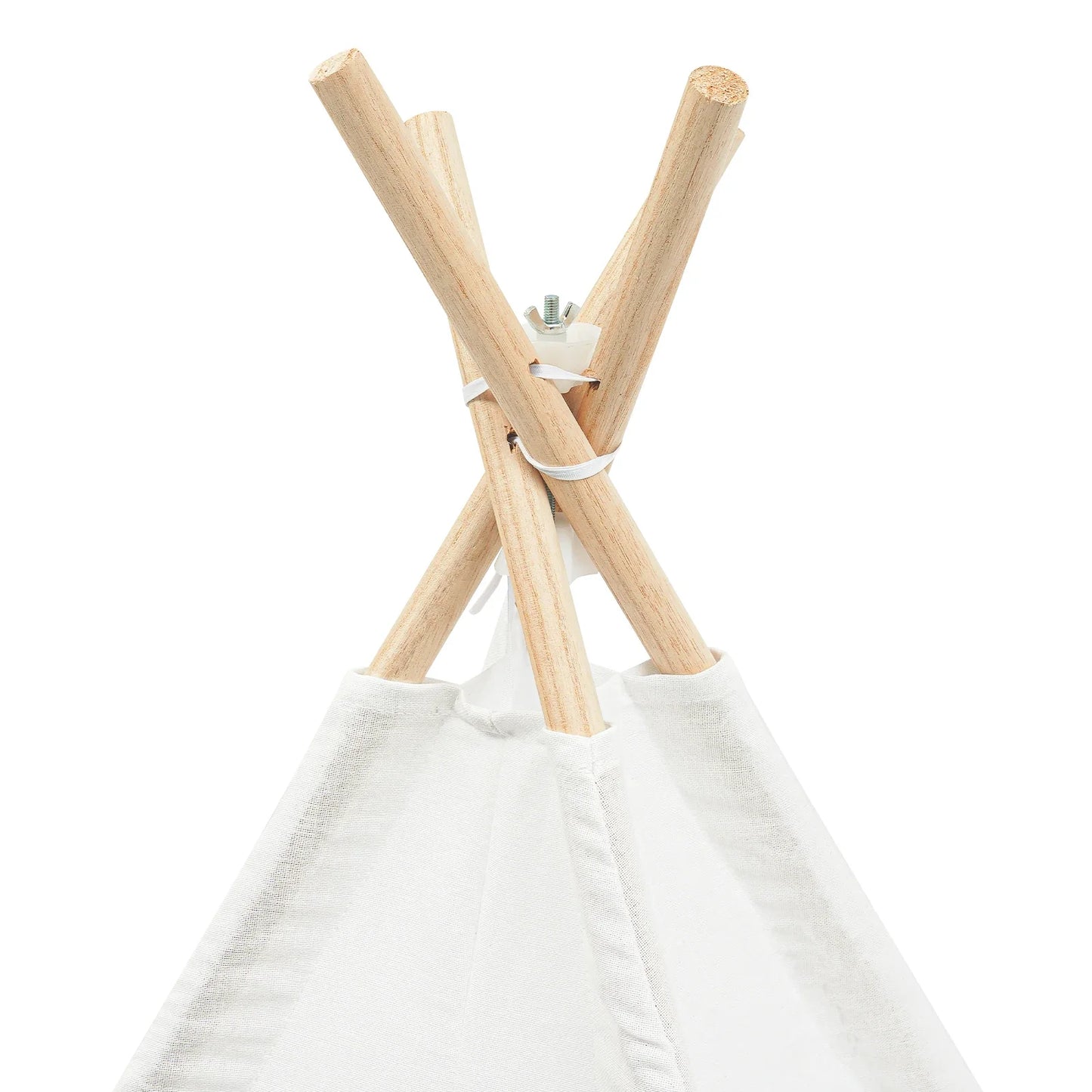 Modern Kids Teepee Tent with LED Lights and Padded Mat Foldable 47x55 Inch Cotton Playhouse for Indoor and Outdoor Use