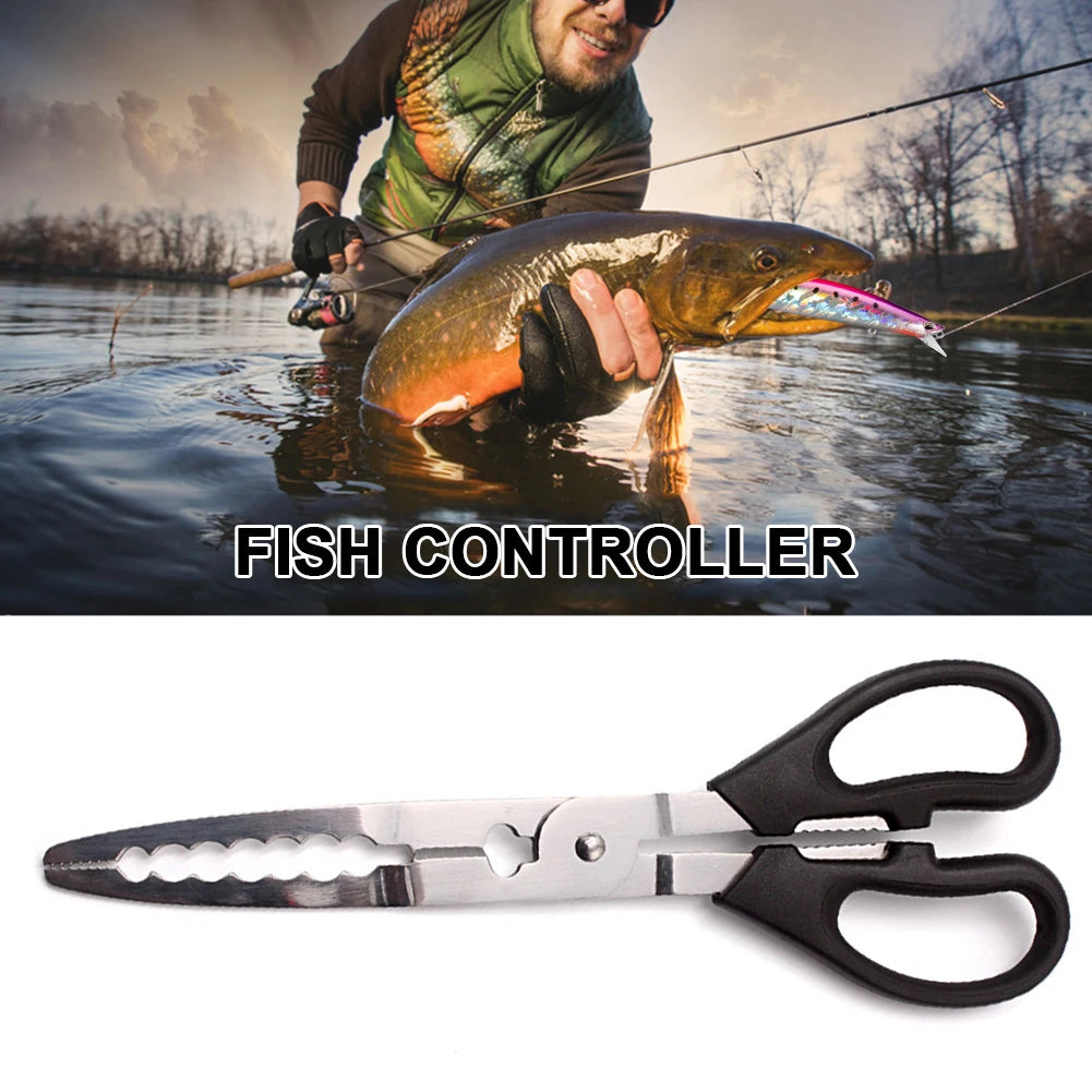 Multifunctional Stainless Steel Fishing Pliers Gripper Scissors Tackle Accessories for Fishermen Anglers