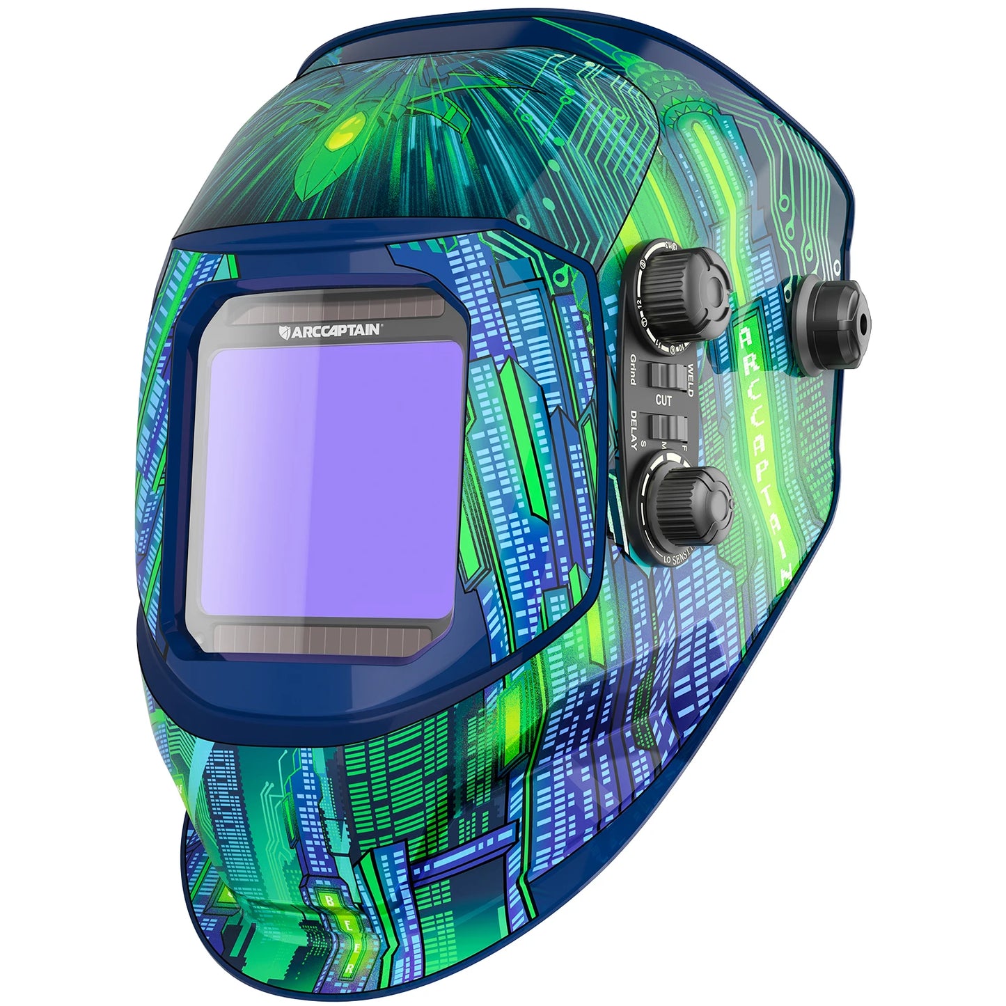 Arccaptain Welding Helmet Welder Mask Large View True Color Solar Power Auto Darkening Welding Mask for Arc MIG TIG Welding