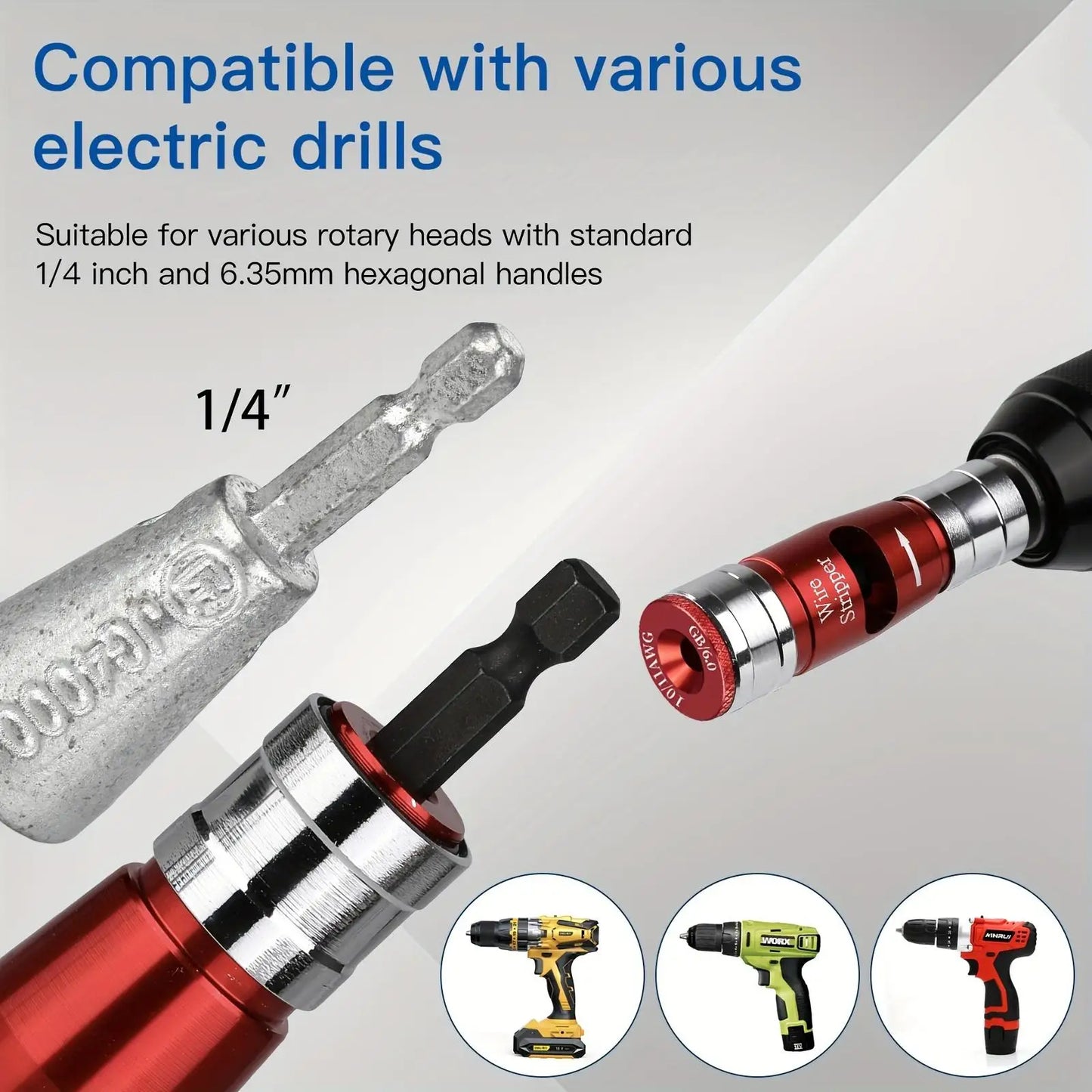8 In 1 Bit Stripper And Twist Tool Set Industrial Grade Electrician Quick Stripping Kit