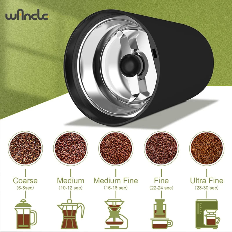 200W High Power Multifunctional Coffee Grinder Electric Coffee Bean Grinding Machine for Home Kitchen 220V 120V
