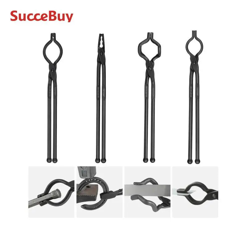 SucceBuy Blacksmith Tongs 18 Inch V Bit Bolt Tongs Wolf Jaw Tongs Z V Bit Tongs Gripping Tongs Carbon Steel Forge Tongs