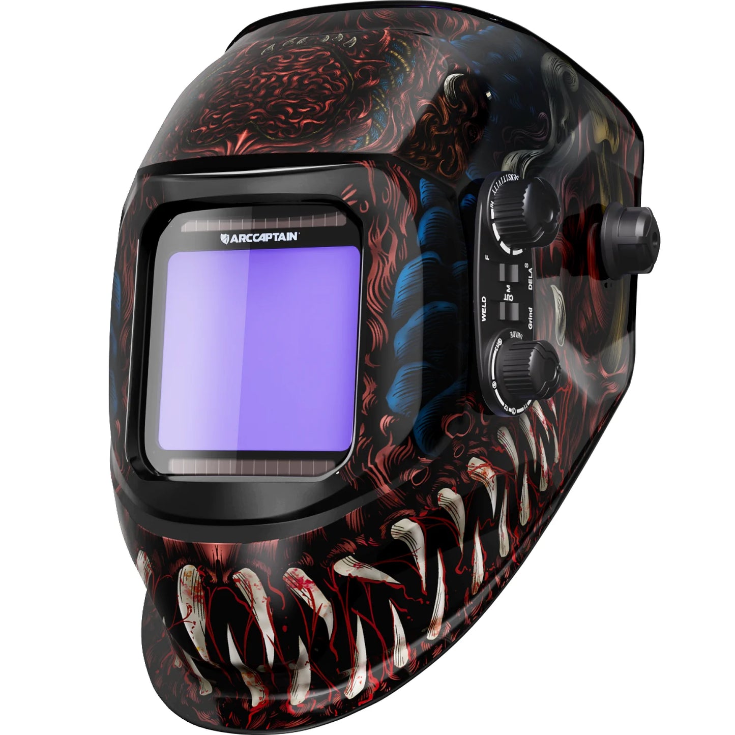 Arccaptain Welding Helmet Welder Mask Large View True Color Solar Power Auto Darkening Welding Mask for Arc MIG TIG Welding