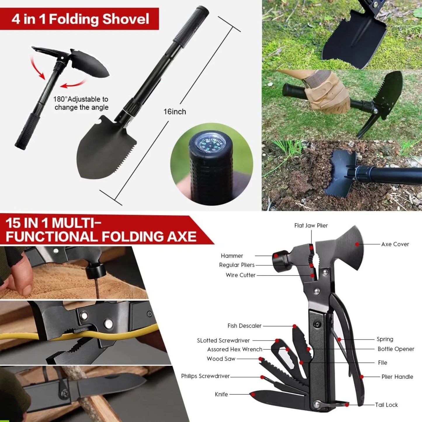 Survival Kit 222 Pieces Emergency Survival Equipment First Aid Kit Compatible Bag Outdoor Camping Equipment Hunting