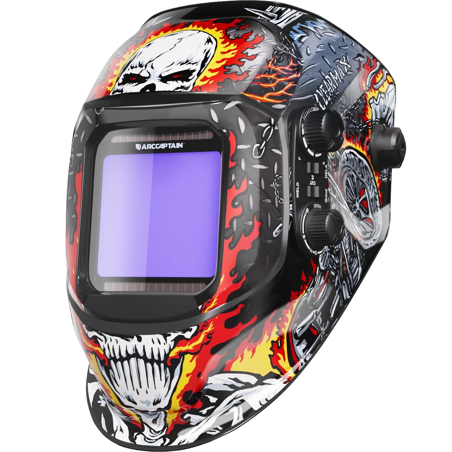 Arccaptain Welding Helmet Welder Mask Large View True Color Solar Power Auto Darkening Welding Mask for Arc MIG TIG Welding
