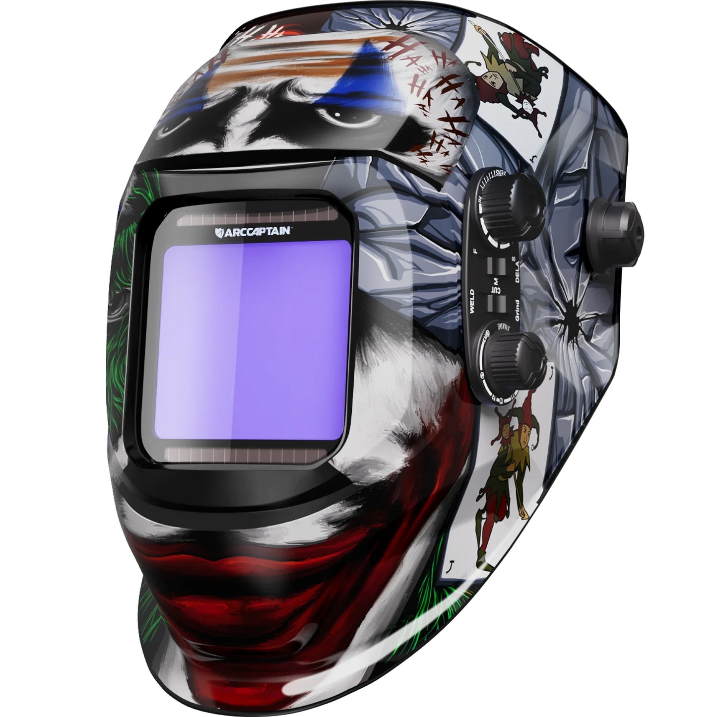 Arccaptain Welding Helmet Welder Mask Large View True Color Solar Power Auto Darkening Welding Mask for Arc MIG TIG Welding