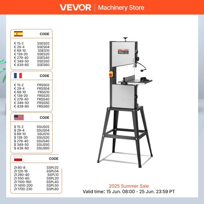 SucceBuy 10 Inch 14 Inch Band Saw 2 Speed Continuously Benchtop Bandsaw with Optimized Work Light for Woodworking Aluminum and Plastic