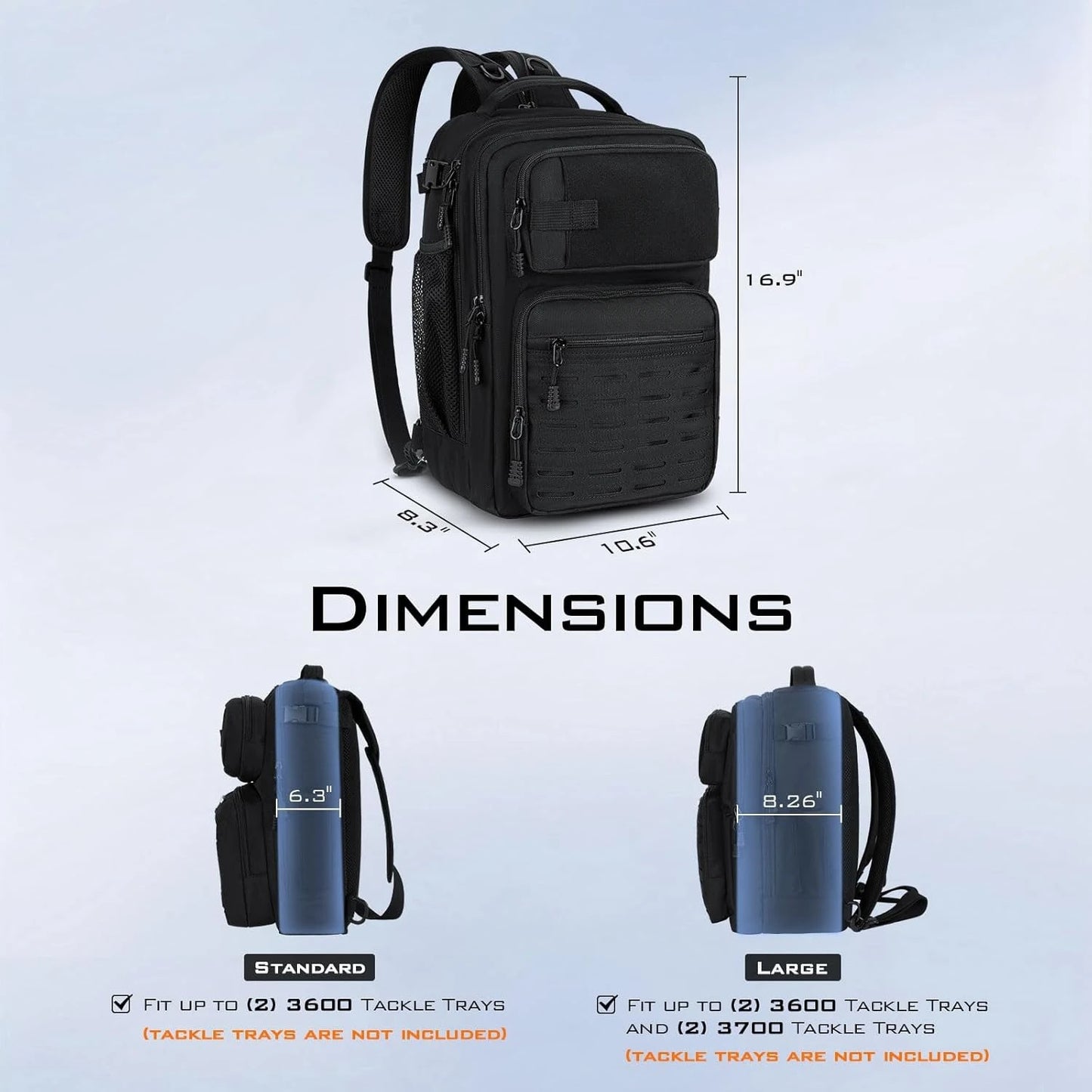 Tactical Fishing Sling Tackle Bag Lightweight Fishing Backpack Storage for Gear and Equipment Gift for Men