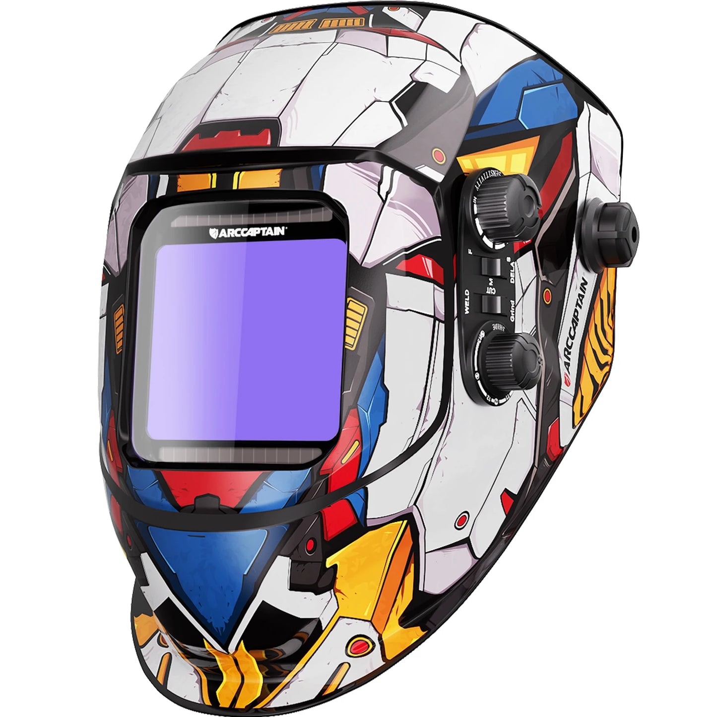 Arccaptain Welding Helmet Welder Mask Large View True Color Solar Power Auto Darkening Welding Mask for Arc MIG TIG Welding