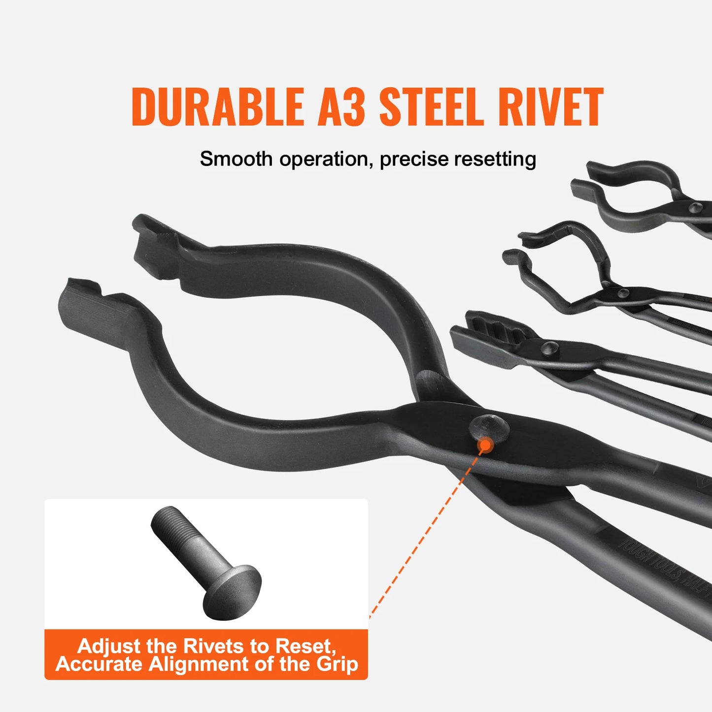 SucceBuy Blacksmith Tongs 18 Inch V Bit Bolt Tongs Wolf Jaw Tongs Z V Bit Tongs Gripping Tongs Carbon Steel Forge Tongs