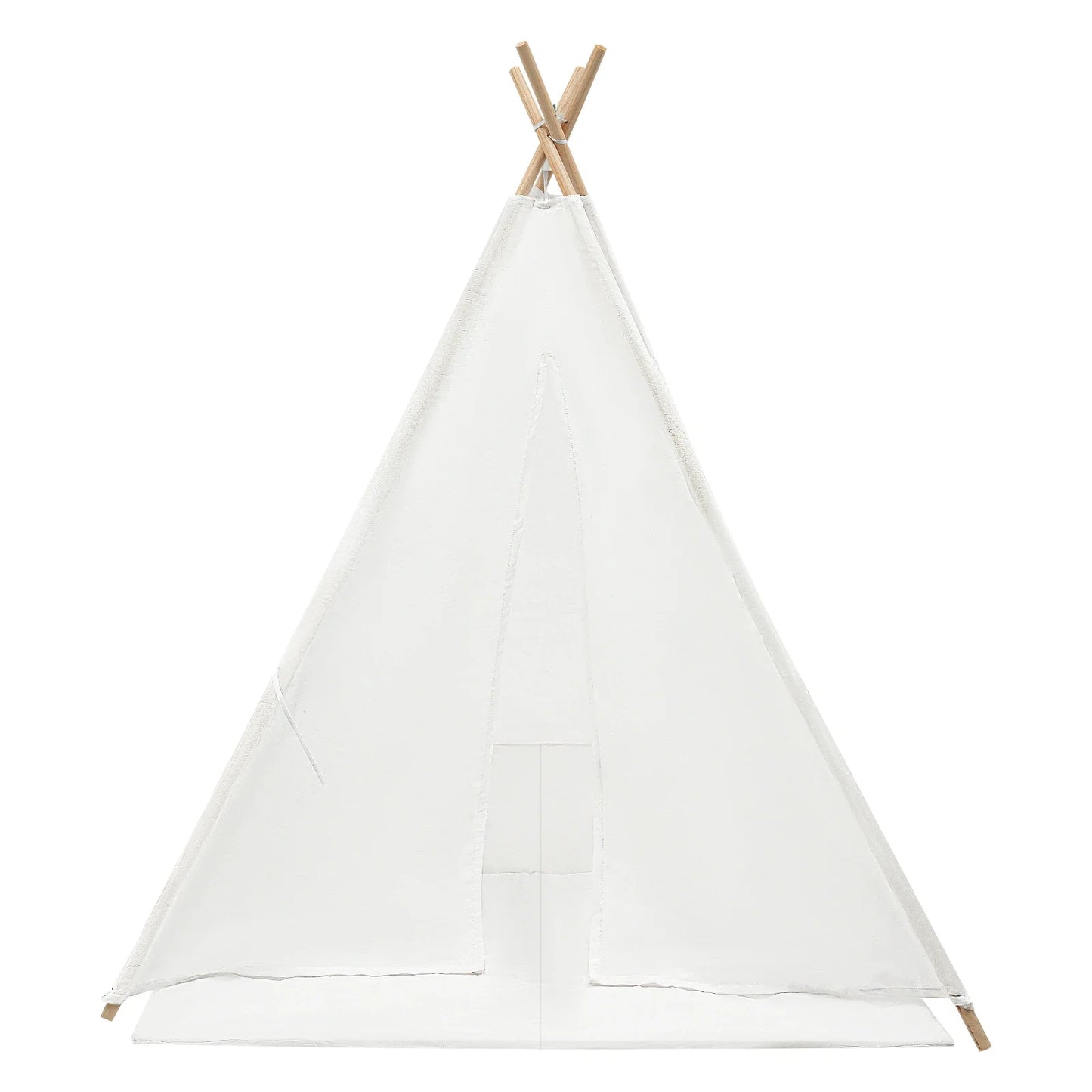 Modern Kids Teepee Tent with LED Lights and Padded Mat Foldable 47x55 Inch Cotton Playhouse for Indoor and Outdoor Use