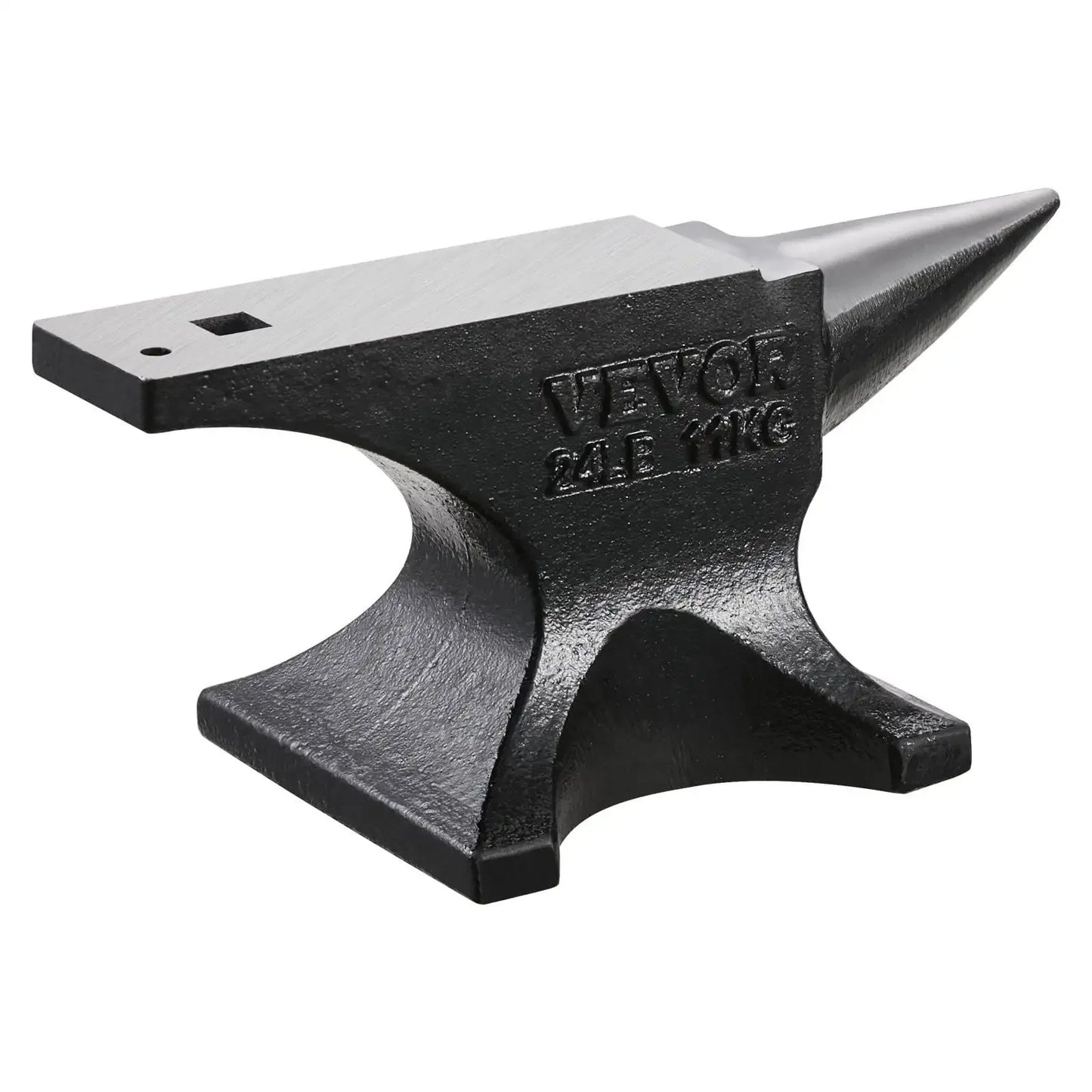 Single Horn Anvil 25 Pounds Cast Steel Anvil Round Horn Anvil for Blacksmiths