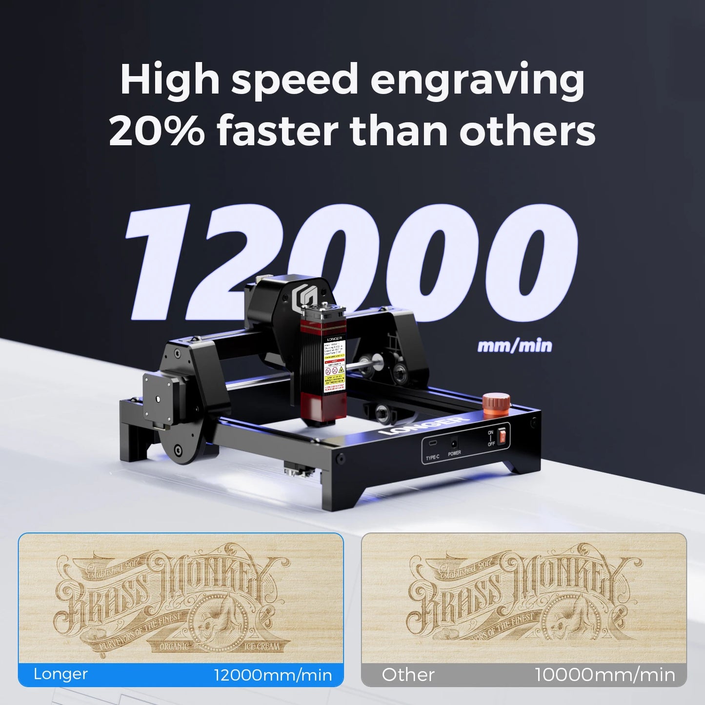 Ray5 Mini Laser Engraving Machine High Speed CO2 CNC Wood Leather Metal Printer Portable Woodworking DIY Kit Tools