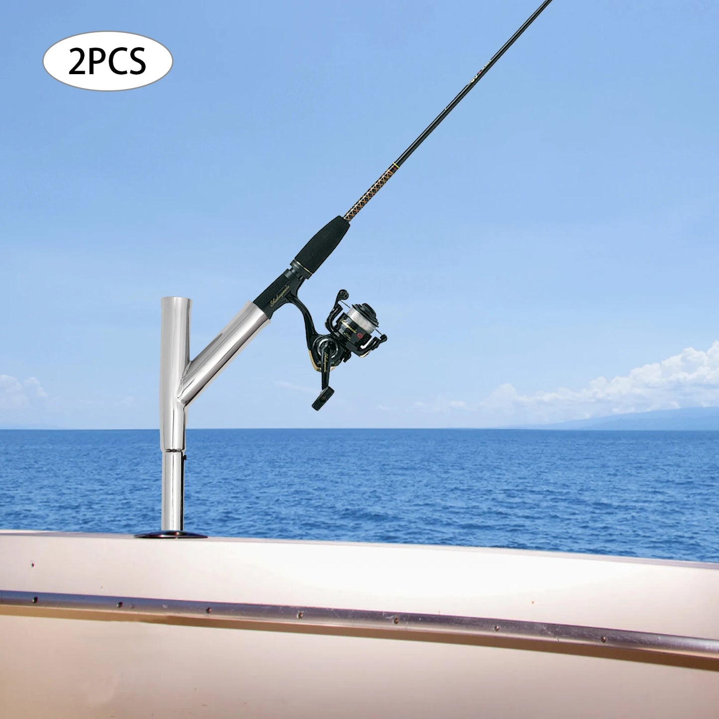 2pcs Stainless Steel Rod Holder for Boat Fishing Rod Holder