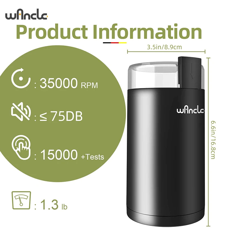 200W High Power Multifunctional Coffee Grinder Electric Coffee Bean Grinding Machine for Home Kitchen 220V 120V