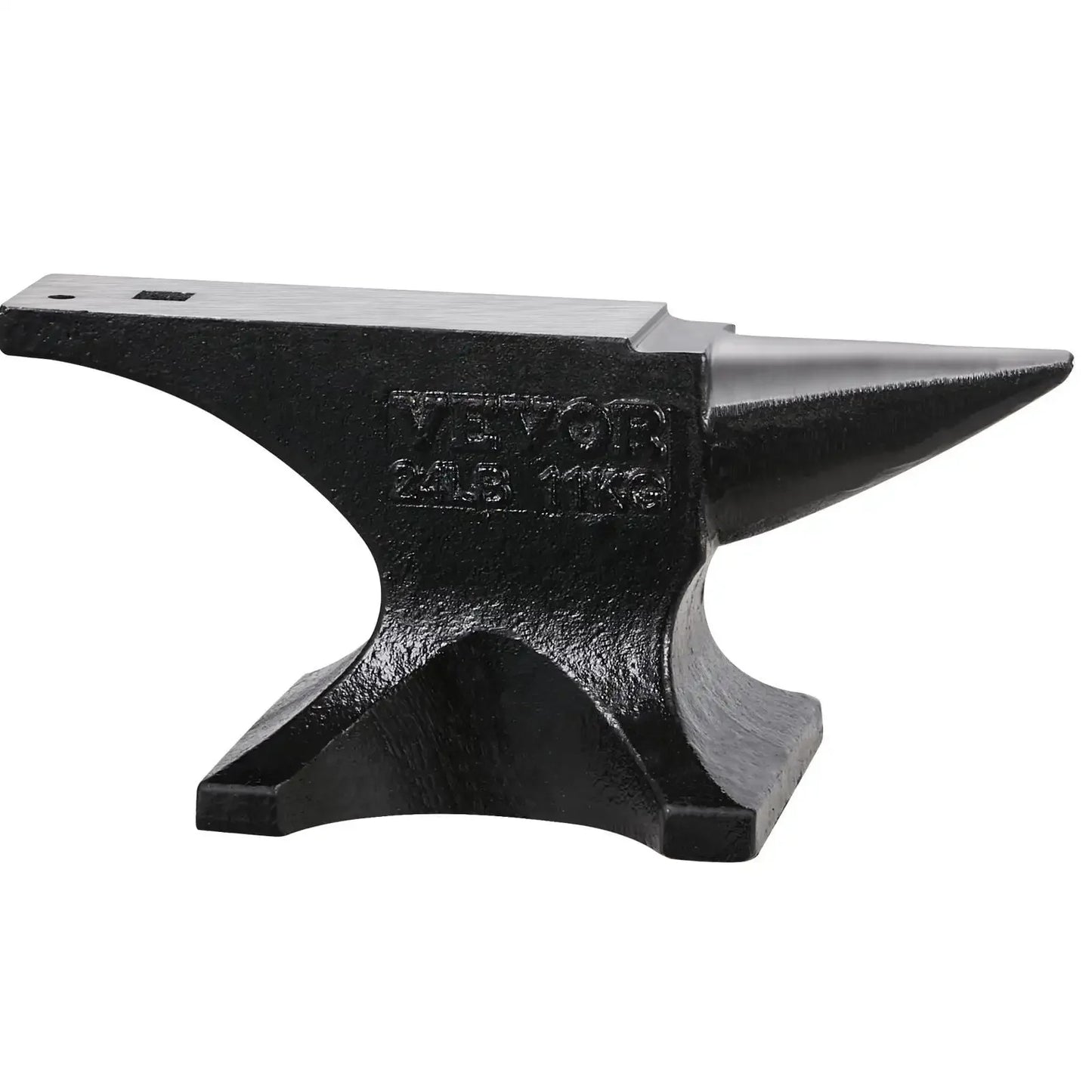 Single Horn Anvil 25 Pounds Cast Steel Anvil Round Horn Anvil for Blacksmiths