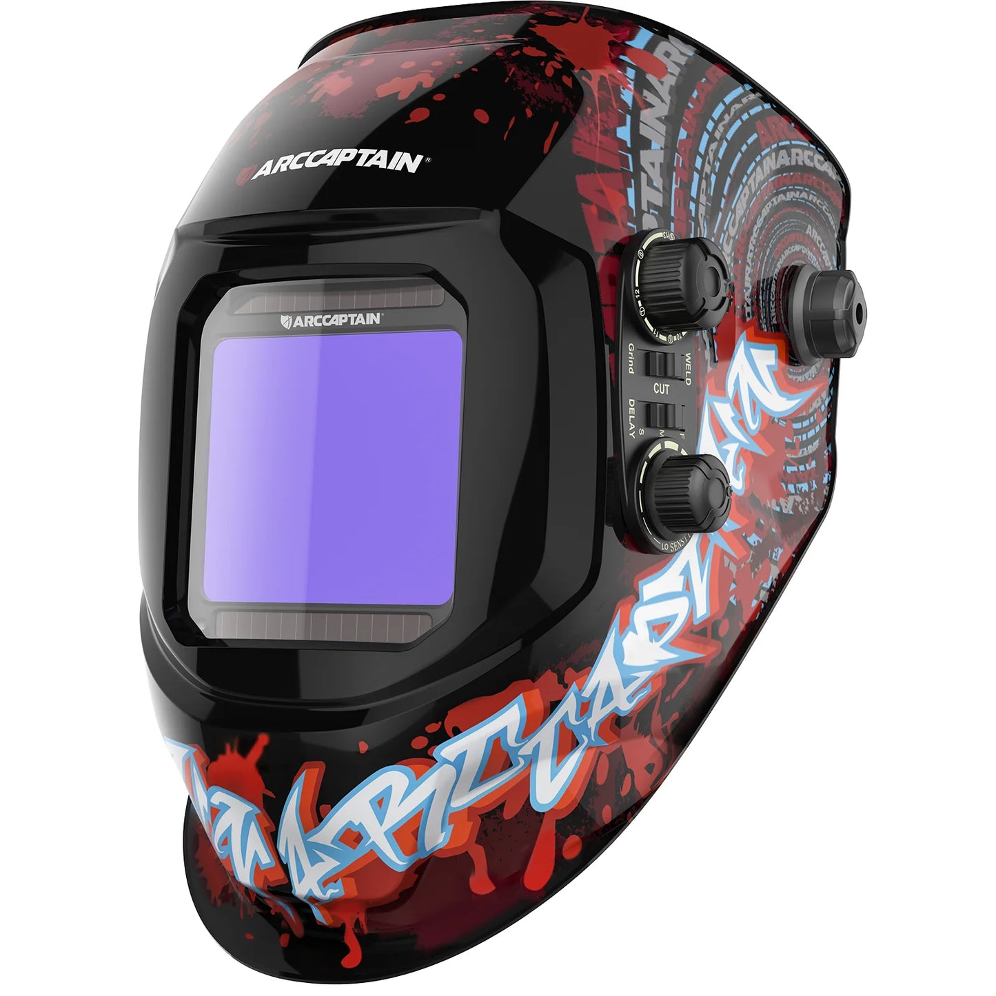 Arccaptain Welding Helmet Welder Mask Large View True Color Solar Power Auto Darkening Welding Mask for Arc MIG TIG Welding