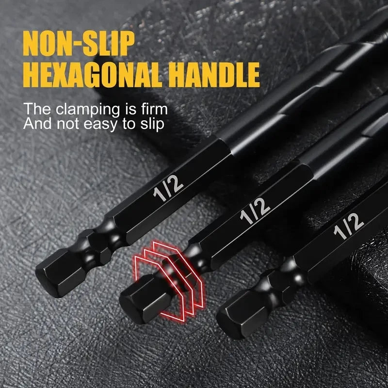 10 Pcs Masonry Concrete Drill Bit Set for Tile Brick Glass Plastic and Wood Tungsten Carbide Tip
