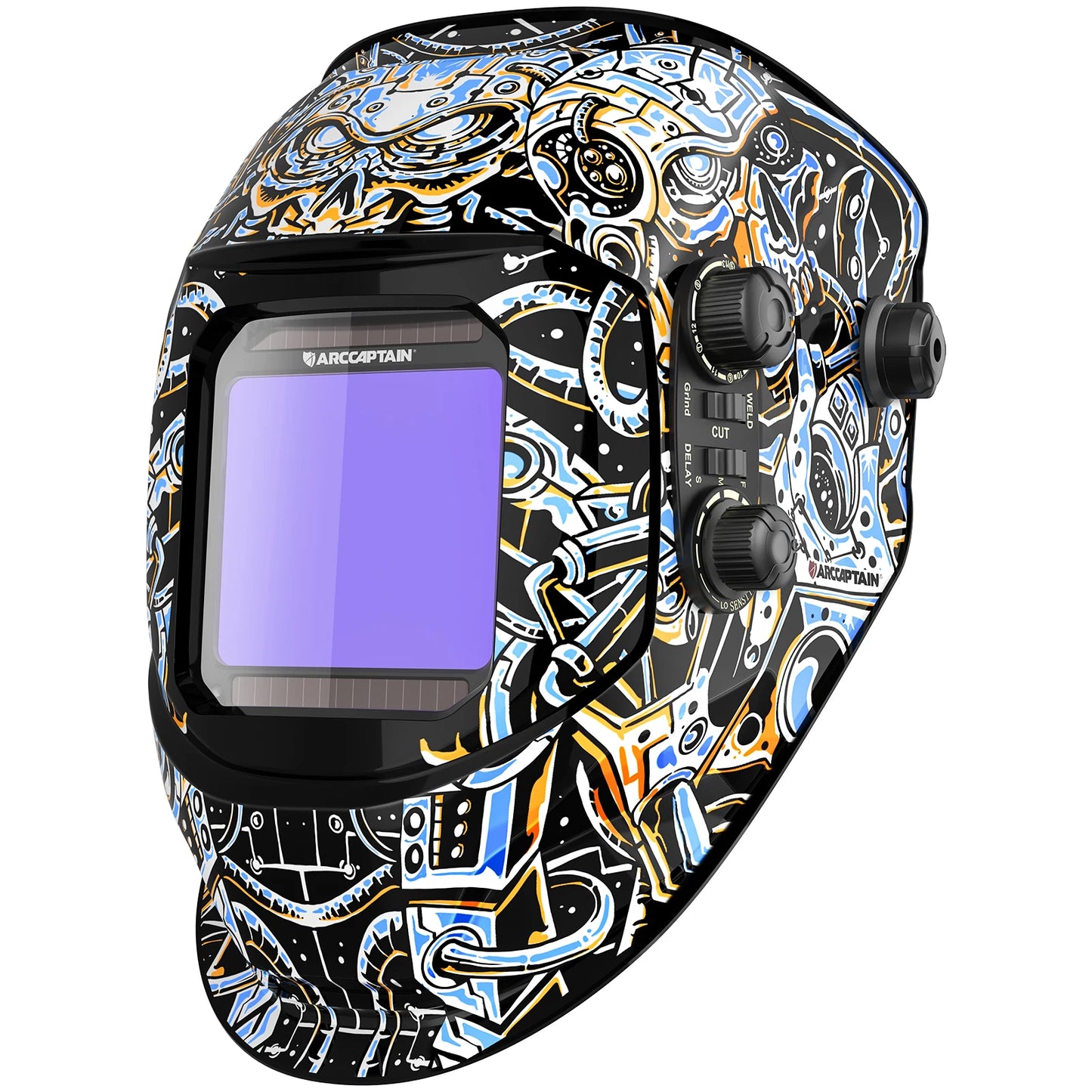 Arccaptain Welding Helmet Welder Mask Large View True Color Solar Power Auto Darkening Welding Mask for Arc MIG TIG Welding