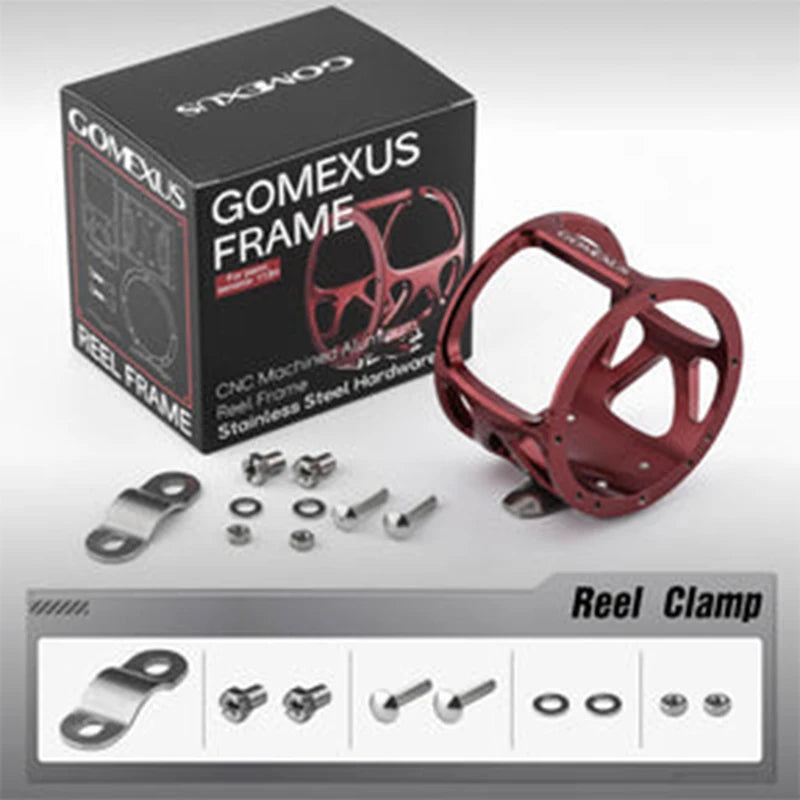 Gomexus Red Aluminum Frame for Penn Senator 113H Conventional Fishing Reel
