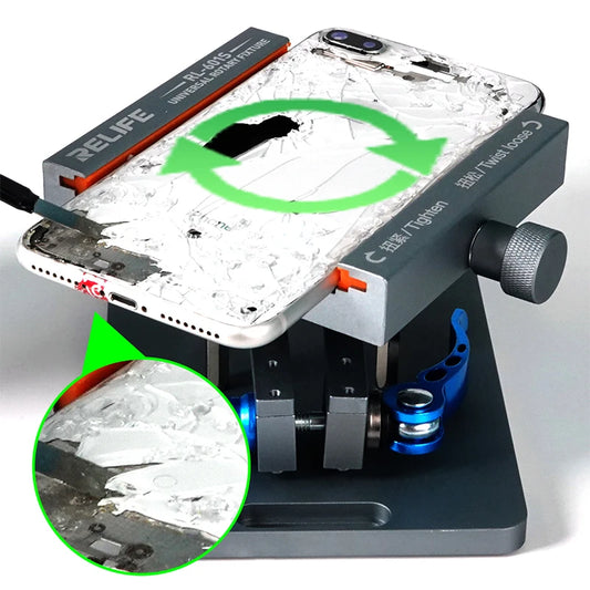 RL-601S Mobile Phone Fixing Fixture 360 Degree Rotating Clamping Tool for Removing Back Glass Door and Glue Removal