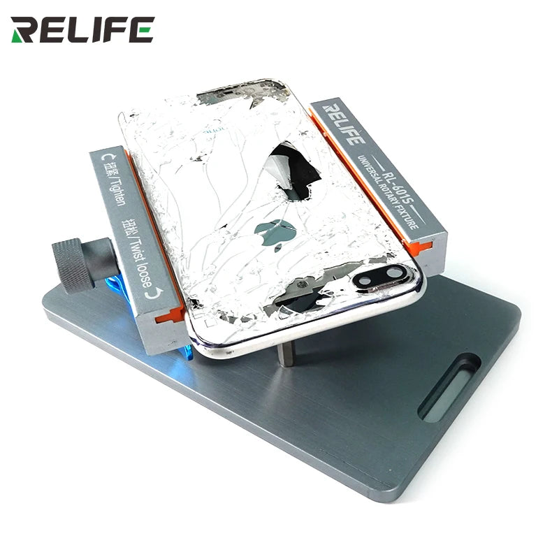 RL-601S Mobile Phone Fixing Fixture 360 Degree Rotating Clamping Tool for Removing Back Glass Door and Glue Removal