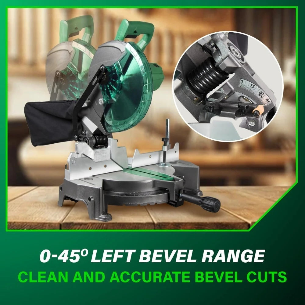 10 Inch Compound Miter Saw 15 Amp Precision Miter Angles