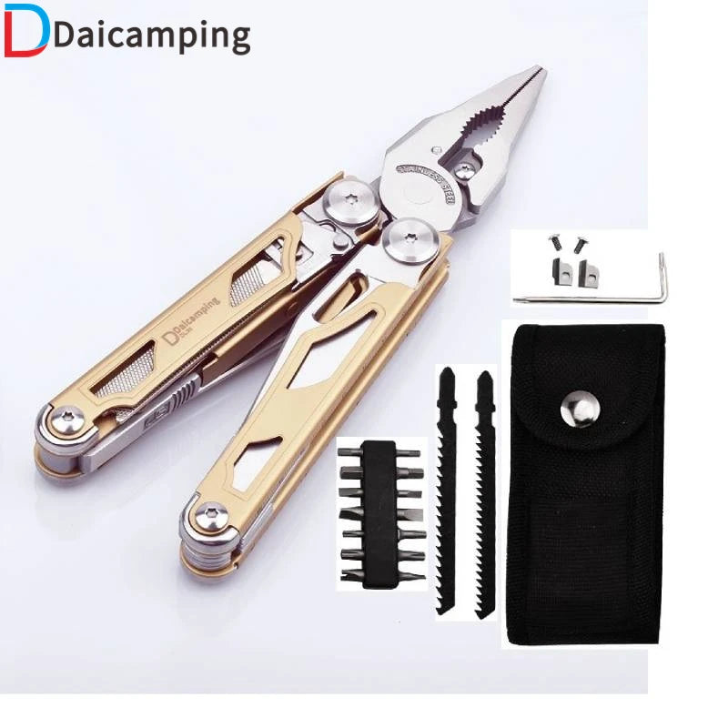 Daicamping DL30 Replaceable Parts Multitools Hand Tools Multi Tool Folding Knives Clamp Cutters EDC Multifunctional Manual Plier