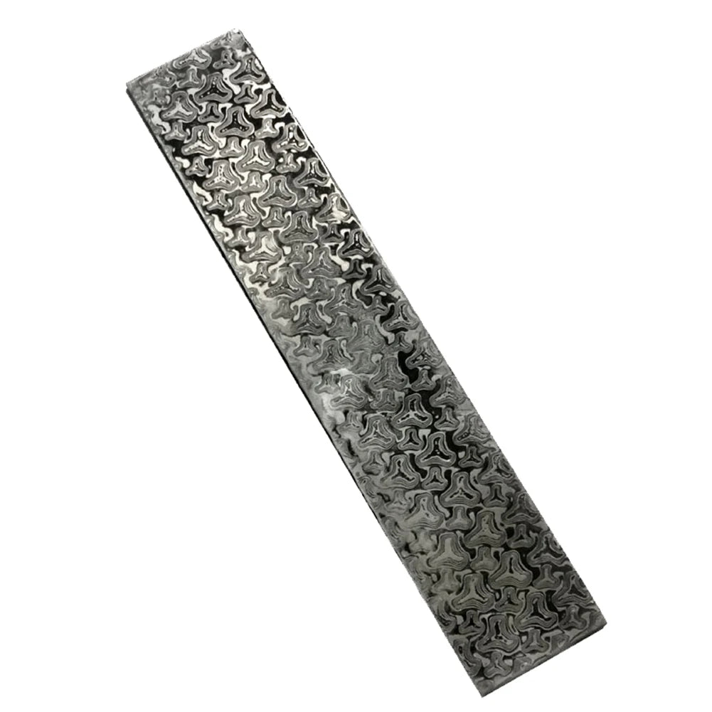 Damascus Steel Billet Patterned Steel Cutter Making Bar Forging Materials Quenched Smoothed for DIY Home Projects