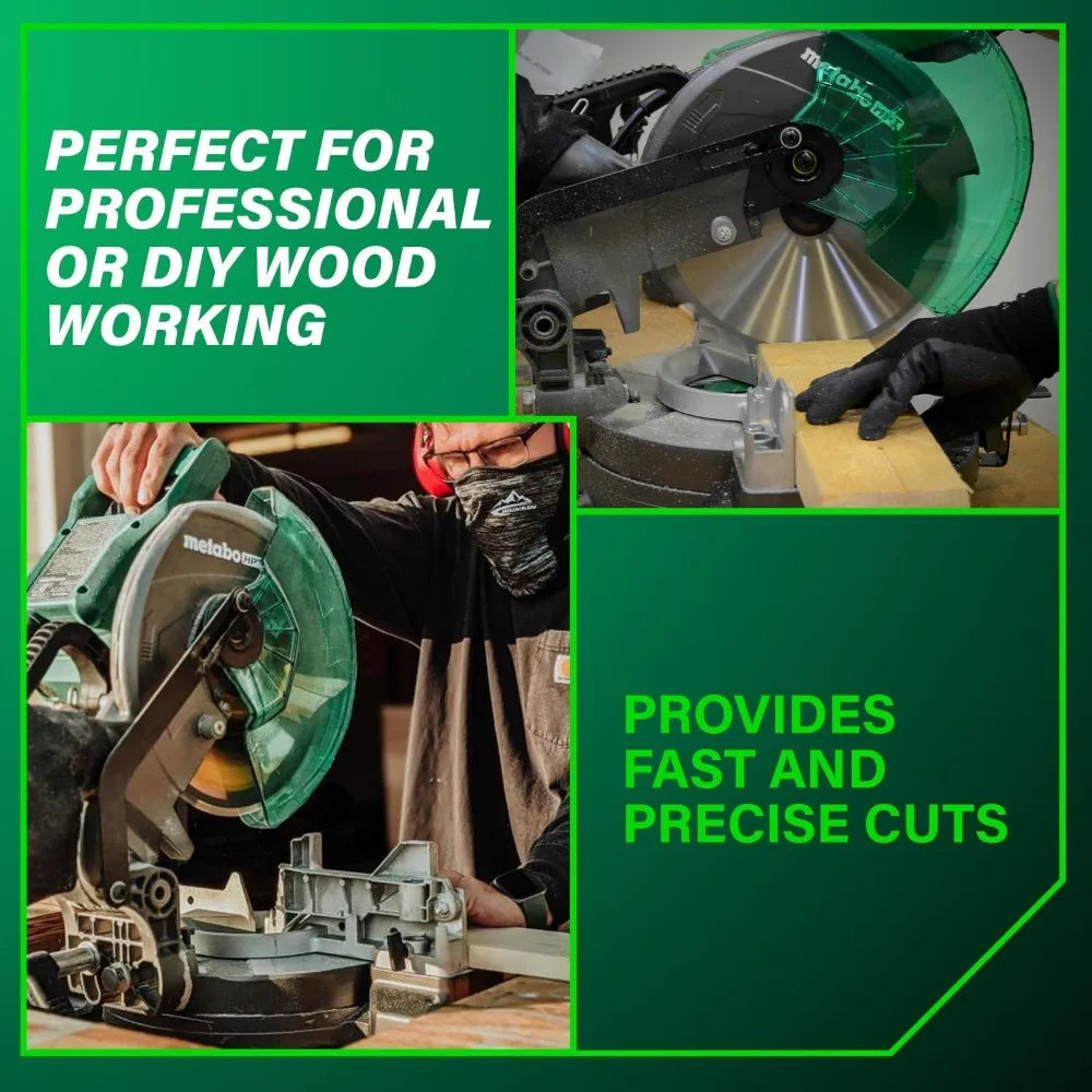 10 Inch Compound Miter Saw 15 Amp Precision Miter Angles