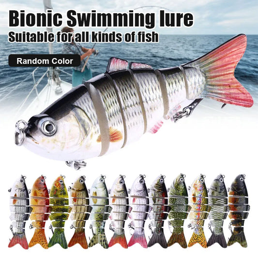 5 Pcs Bionic Lures Random Color Realistic Fish Shape Fishing Bait Float Lure Bionic Bait Accessories for All Kinds of Fish