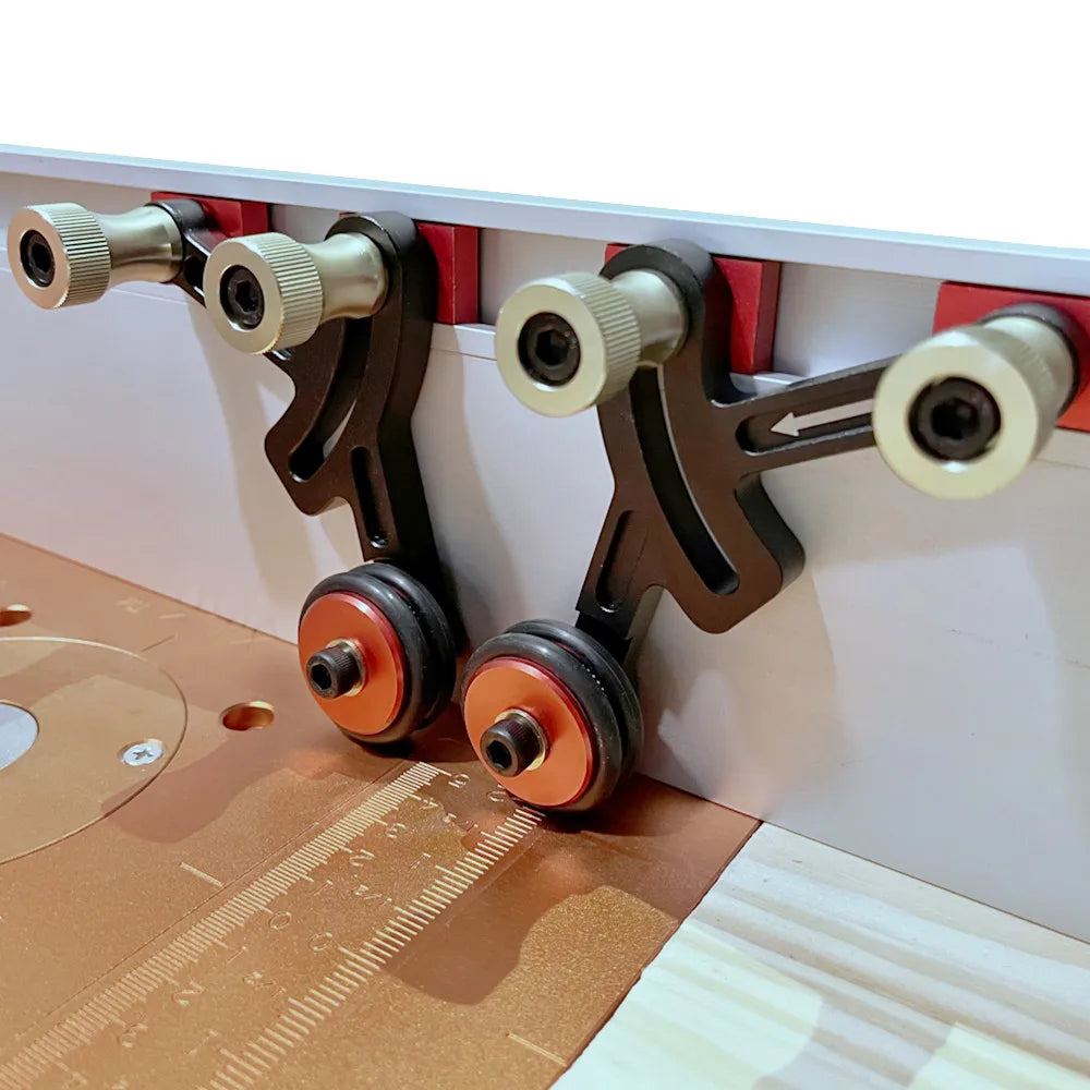 Enjoywood One Way Bearing Roller Feeder Clear Cut Precision Stock Guide Featherboards Safe Feeding for Table Saw Router Table