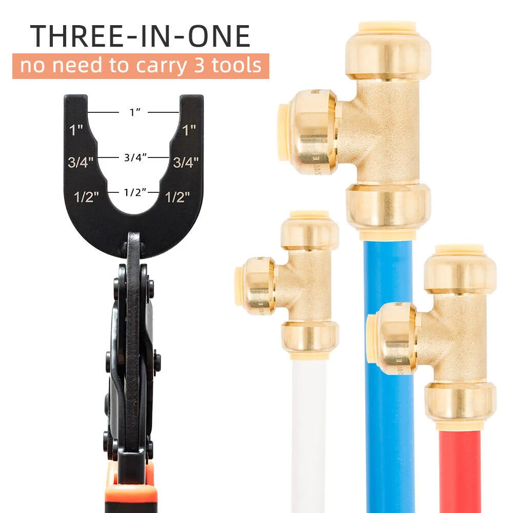 Disconnect Tong Tool Push to Connect for Fitting Removal Demount Brass Fit Clamp 1/2 Inch 3/4 Inch 1 Inch Fittings