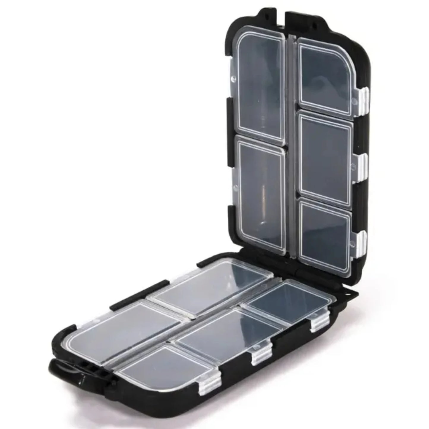Efficient Double Sided Fishing Gear Organizer with 10 Spacious Compartments and 2 Piece Lure Hook Container