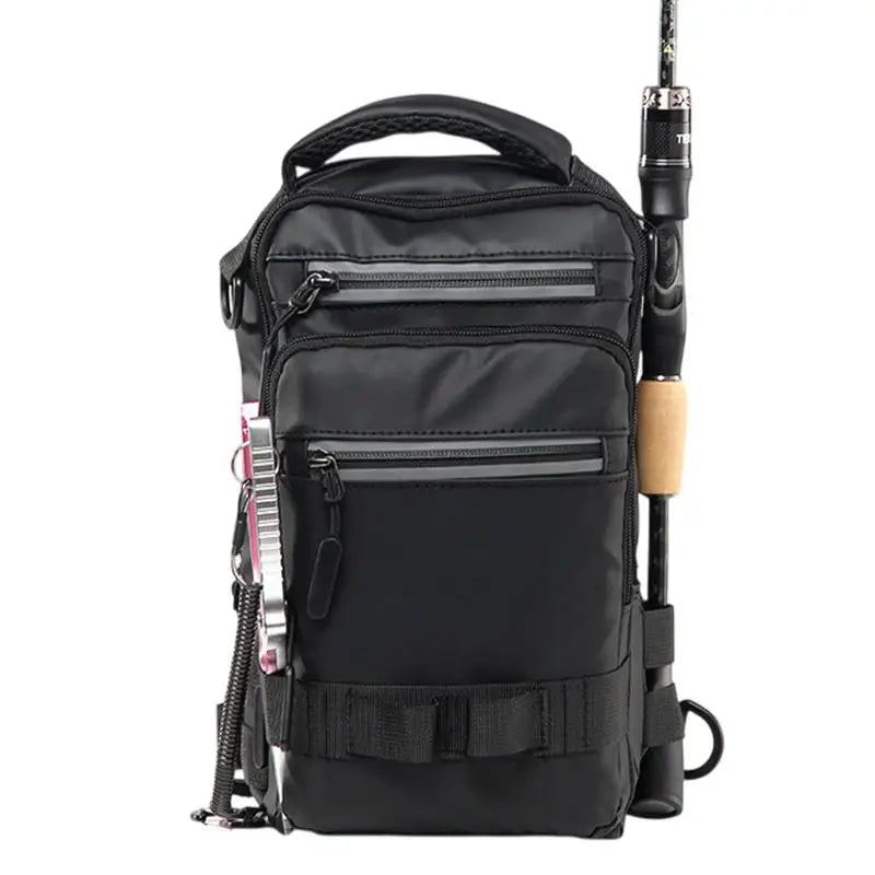 Fishing Tackle Backpack Waterproof Fishing Bag With Rod Holder Multifunctional Lightweight Fishing Pack