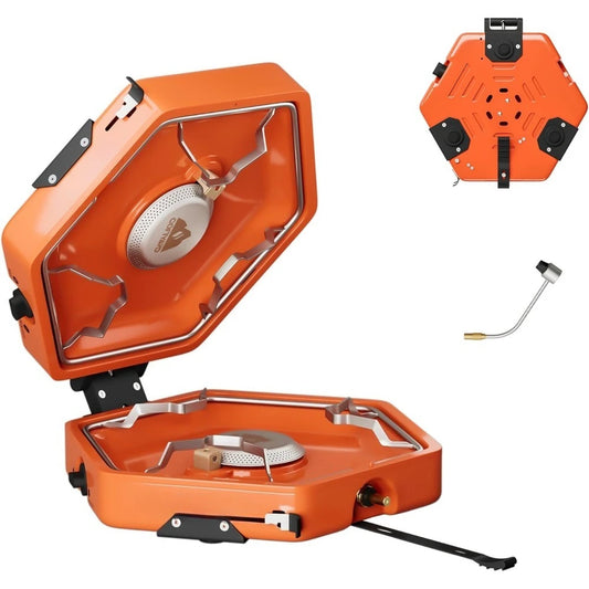 2 Burner Camping Stove with Carrying Bag Portable Folding Gas Stove for Camping Backpacking Camp Stove for Outdoor Cooking
