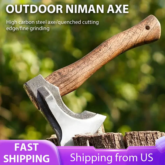 Classic Outdoor Hand Axe Camping Tactical Survival Axe Chopping Firewood Hand Forged Woodworking Multifunctional Axe