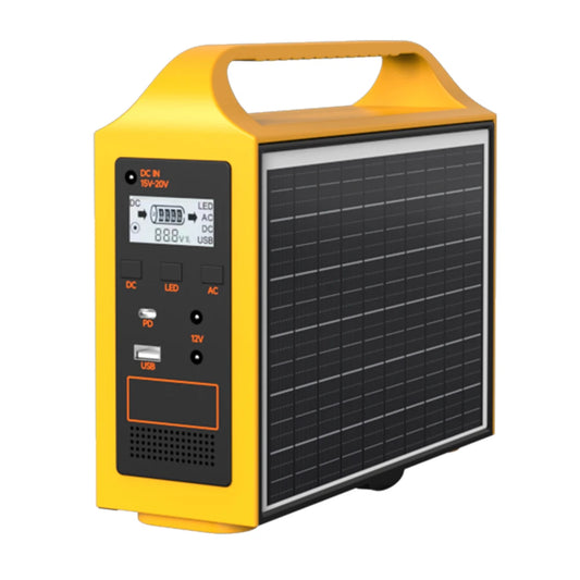 Portable Solar Power Station 24000mAh 20W Outdoor RV Camping Power Bank USB Charger Solar Generator LED Light