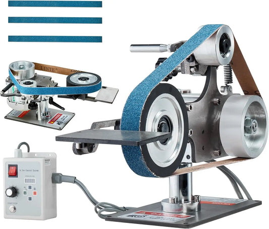 Belt Grinder Sander 30x1 Inch Variable Speed VFD 550W
