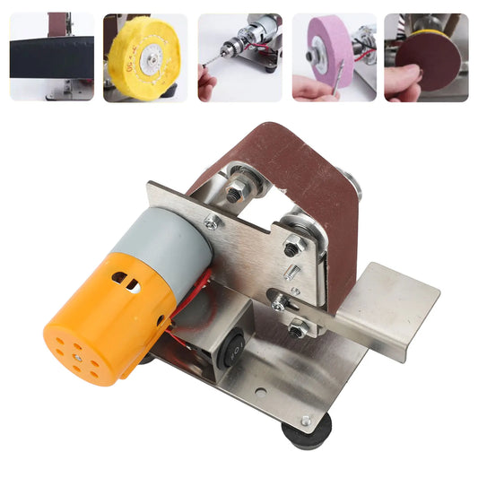 Mini Belt Sander Adjustable Angle Vertical Sanding Machine Home
